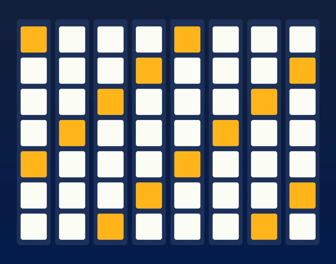 Past Master navy and gold illustration of a library bookshelf